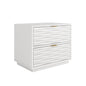 Coastal Nightstands with 2 Spacious Drawers, White finish