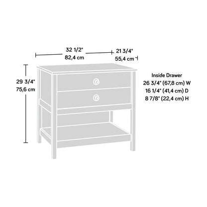 White Rustic Lateral File Cabinet - 1-2 Drawer Storage