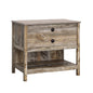 Lateral File with Rustic Style, Brown finish