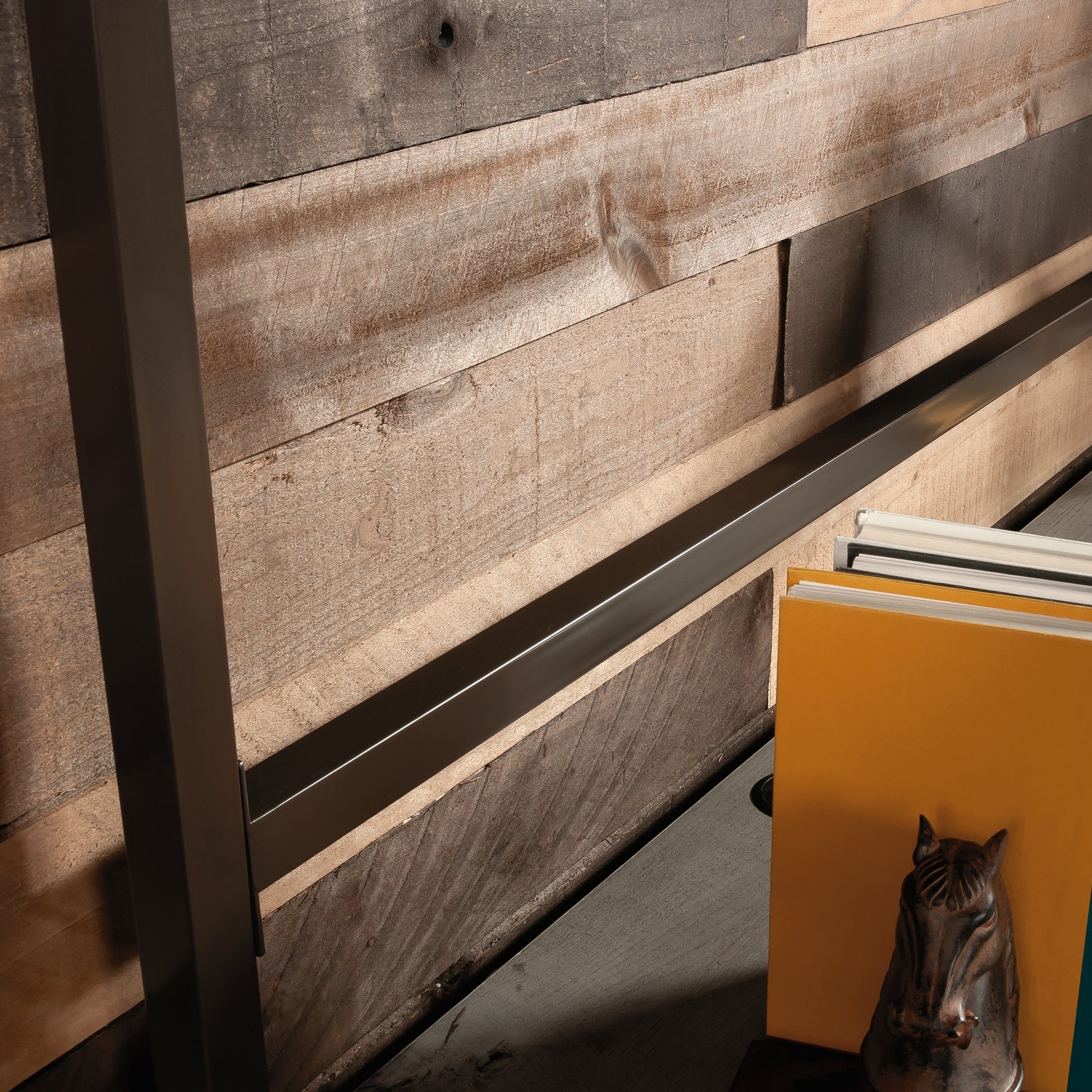 Hutch with 1-Inch Thick Top - Brown Display Shelf
