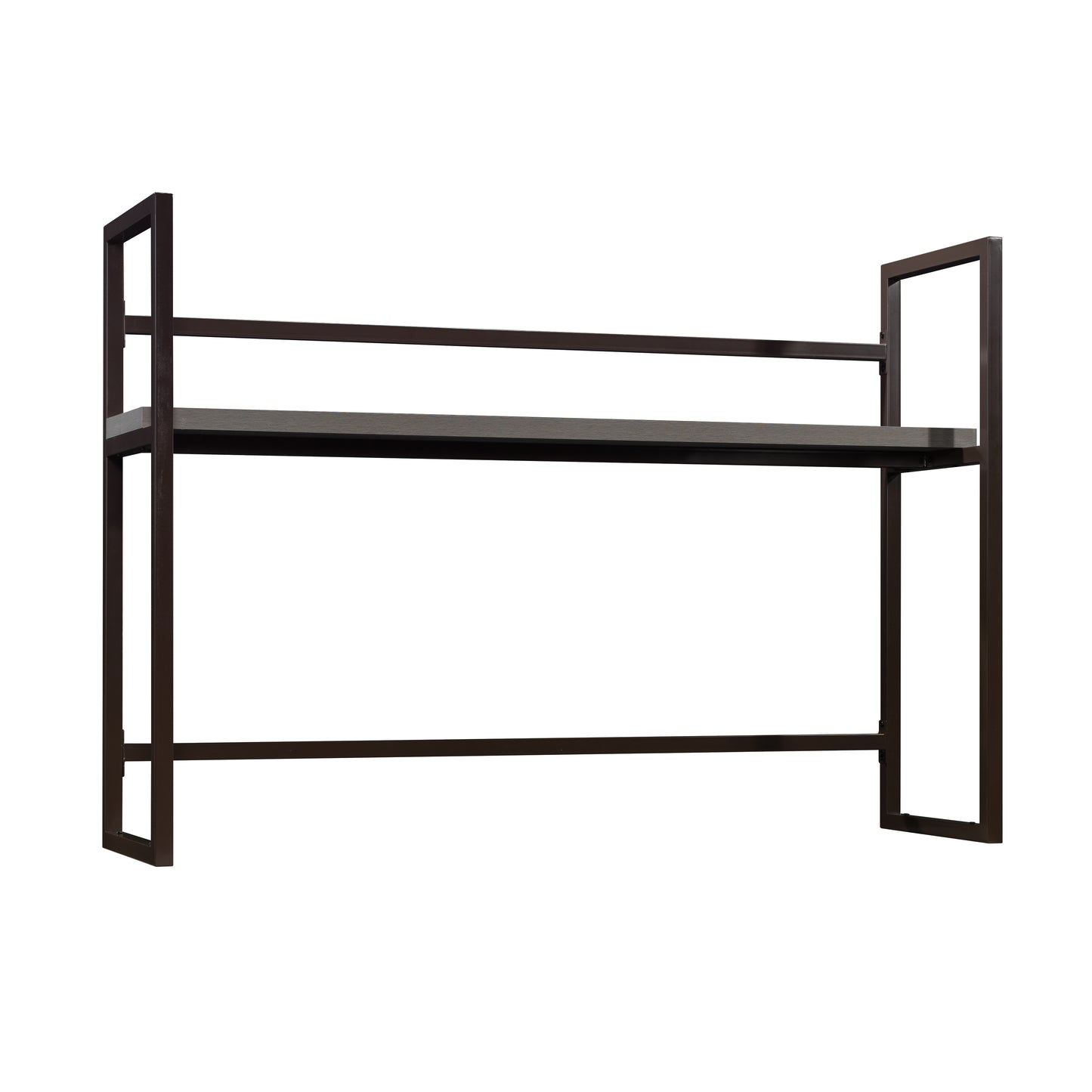 Hutch with 1-Inch Thick Top, Brown finish