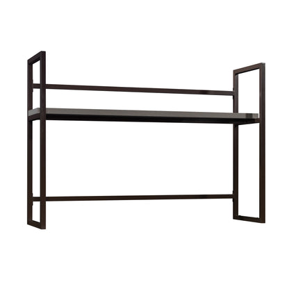 Hutch with 1-Inch Thick Top, Brown finish