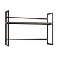 Hutch with 1-Inch Thick Top, Brown finish