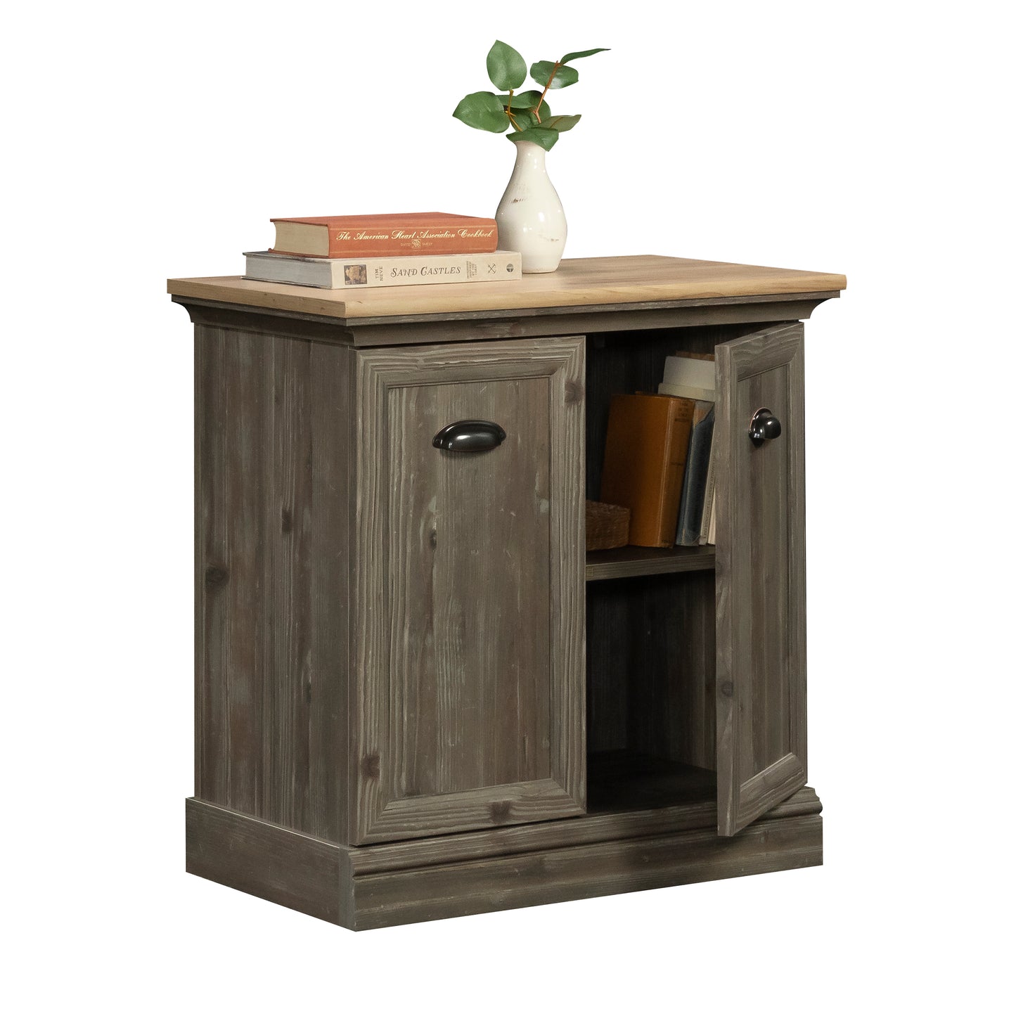 Brown Rustic Freestanding File Cabinet - 1-2 Shelves