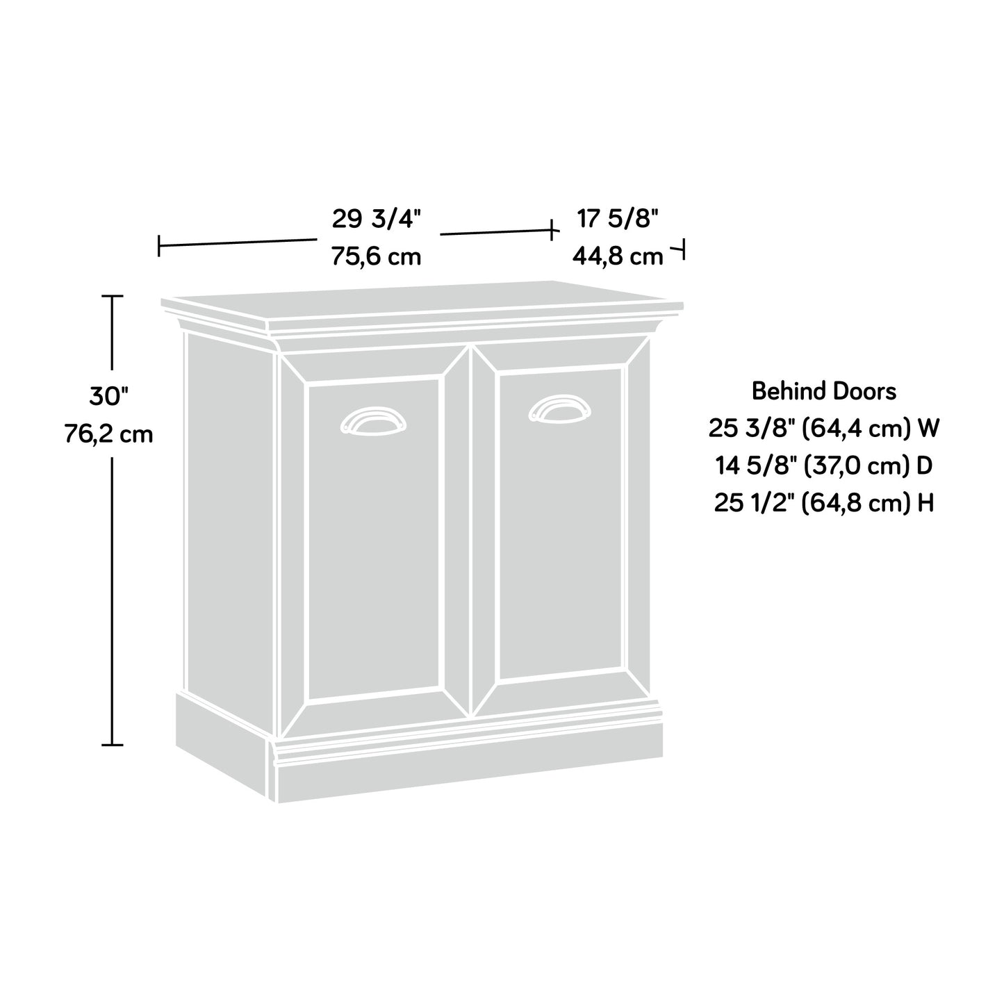 Brown Rustic Freestanding File Cabinet - 1-2 Shelves