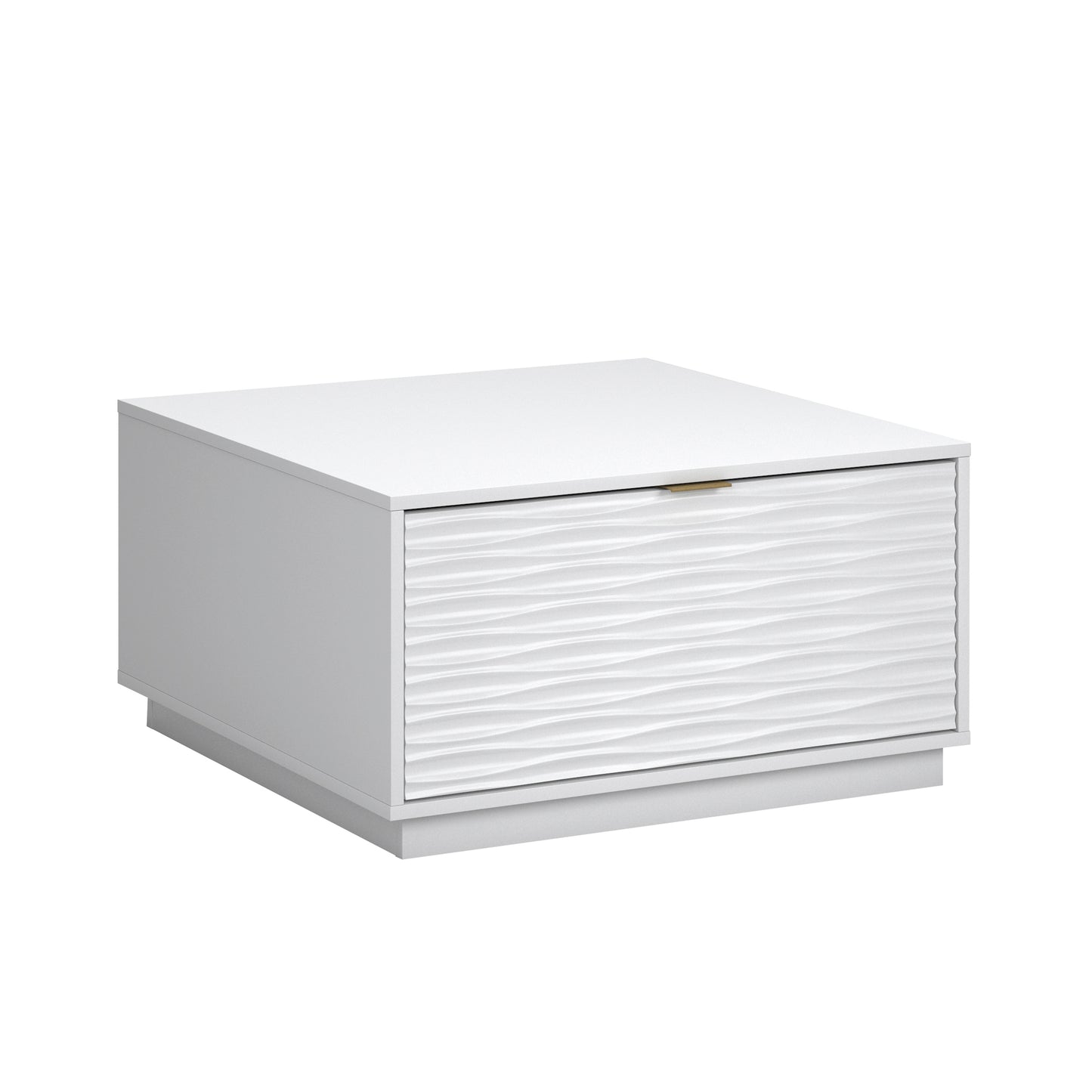 Coastal Coffee Table with Drawer, White finish