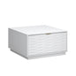 Coastal Coffee Table with Drawer, White finish