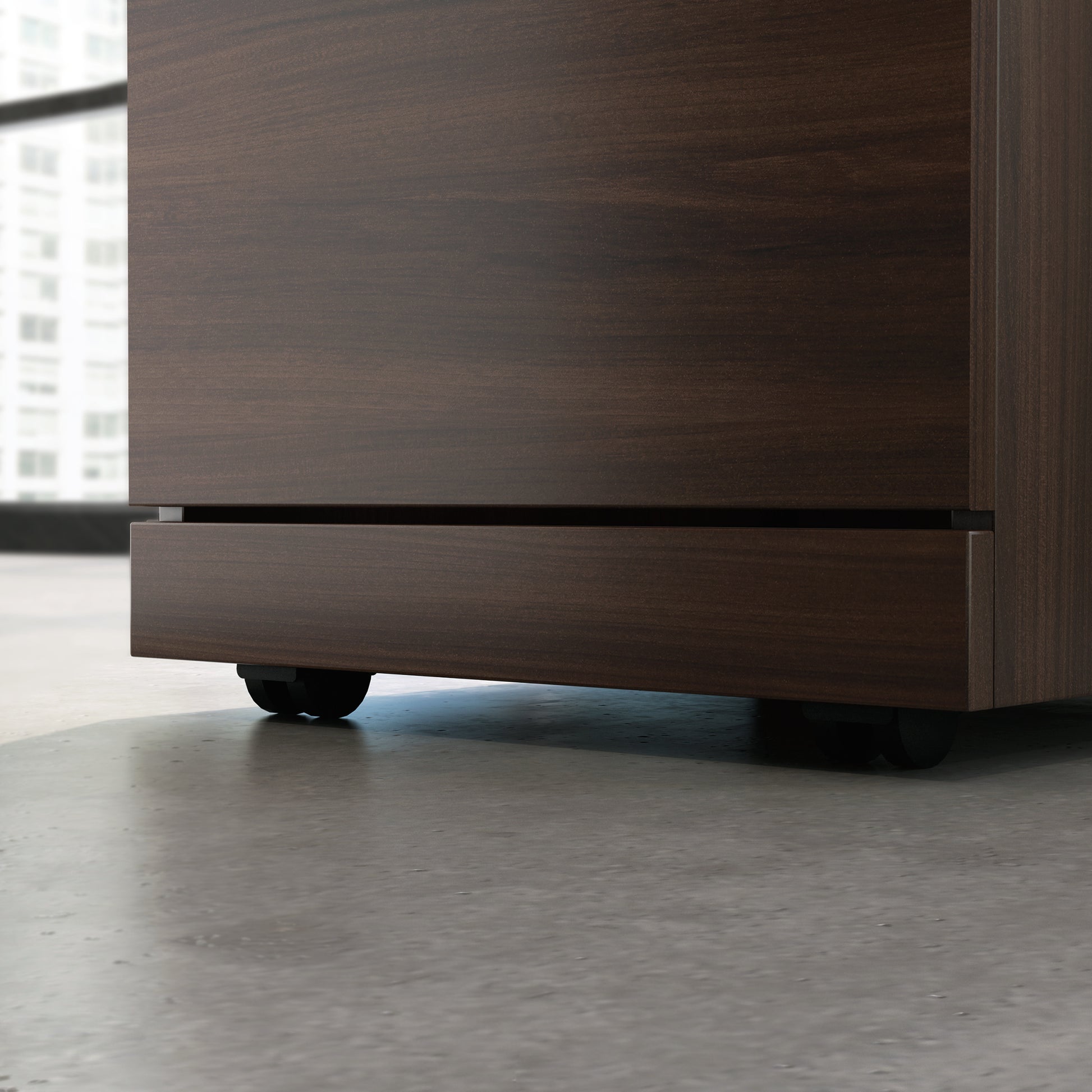 Brown Mobile File Cabinet - 1-2 Drawer Office Storage for Home Office