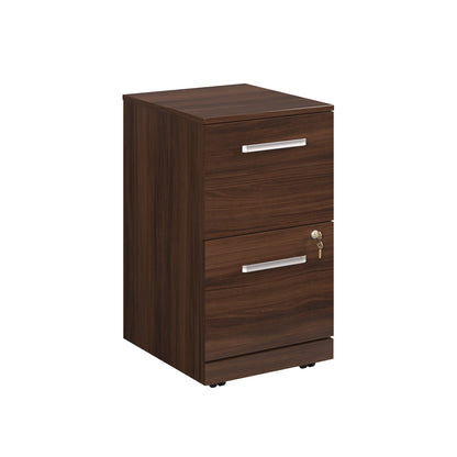 Brown Mobile File Cabinet - 1-2 Drawer Office Storage for Home Office
