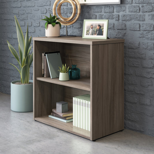 2-Shelf Bookcase, Brown finish