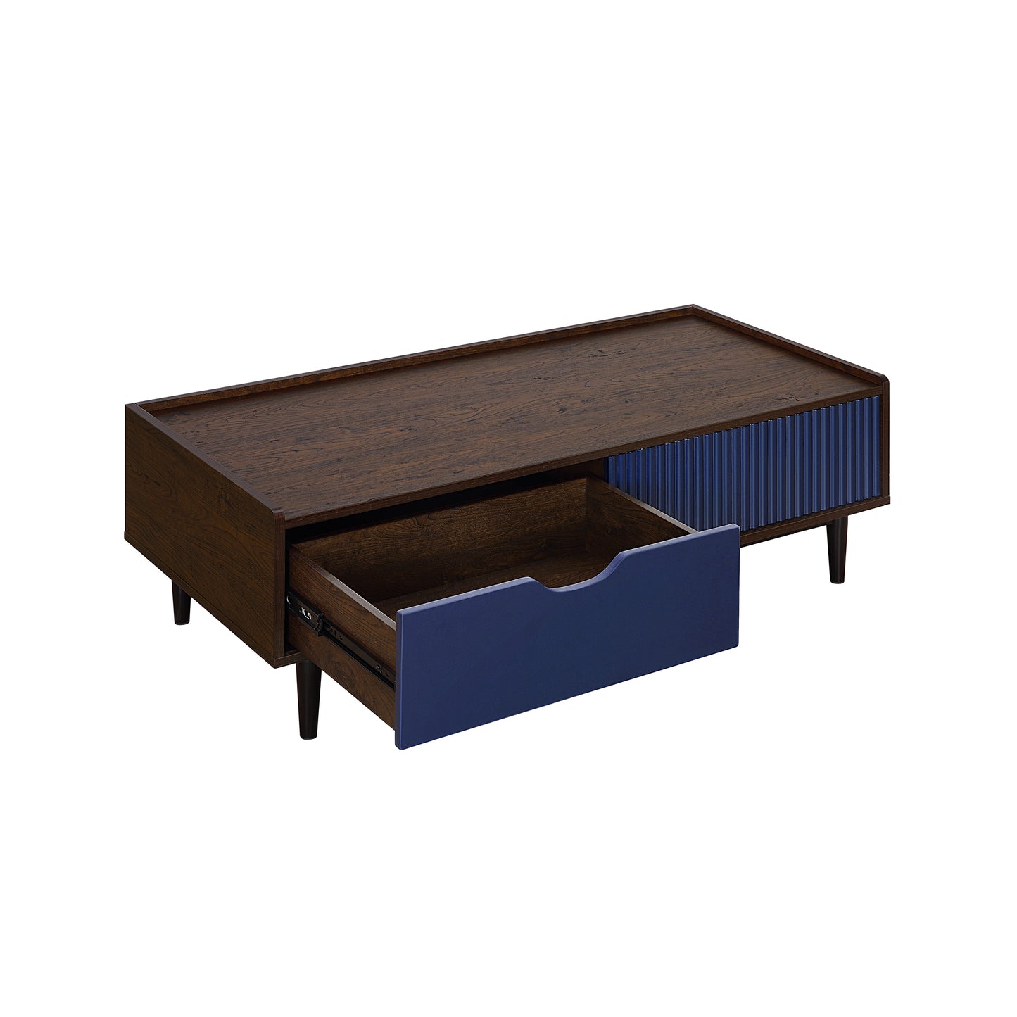 Navy Blue Mid-Century Coffee Table - 47.24" Length