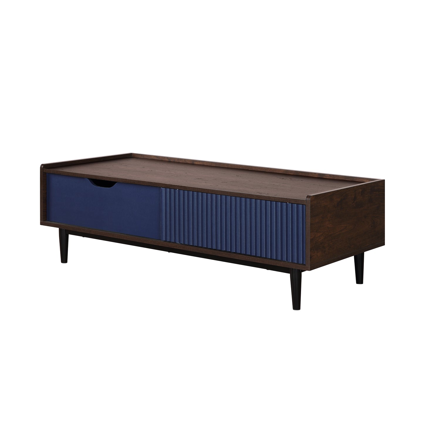 Navy Blue Mid-Century Coffee Table - 47.24" Length