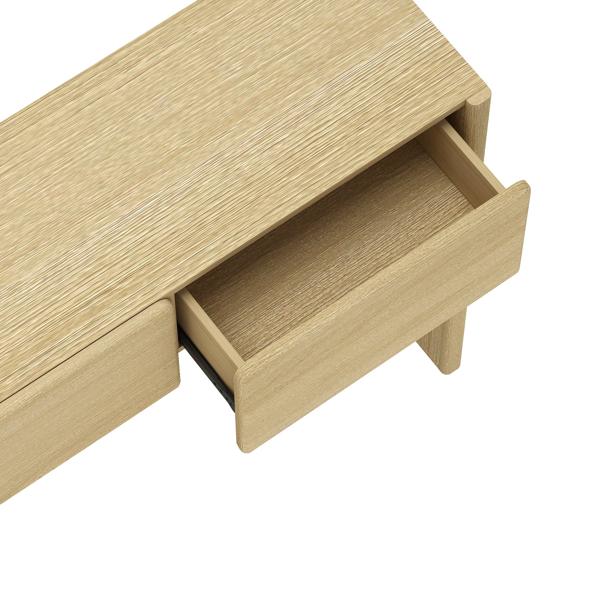 60" Oak Console Table - Entryway Storage Table