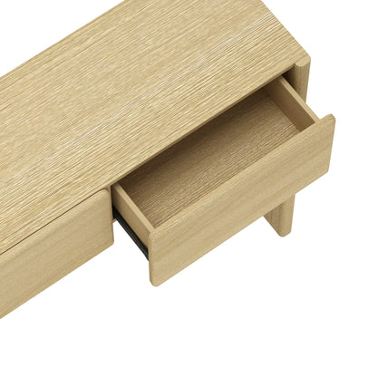 60" Oak Console Table - Entryway Storage Table