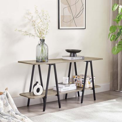 Grey MDF Console Table - Display & Storage