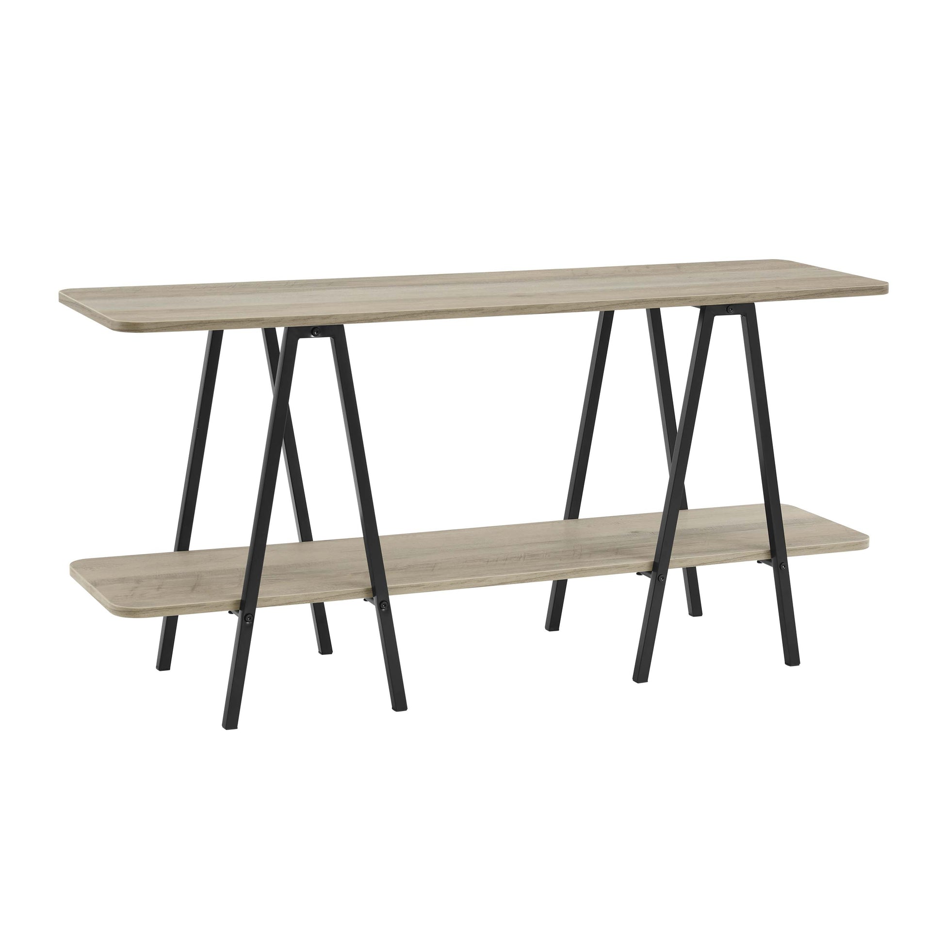 Grey MDF Console Table - Display & Storage