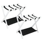 Babion Folding Luggage Rack for Guest Room 2 Pack, luggage Racks for Suitcase Stand with Nylon Straps, Luggage Stand Double Tiers Bamboo Luggage Holder for Bedroom,Hotel, No Assembly