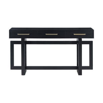 Black Artsy Console Table with Drawers - 57" Long