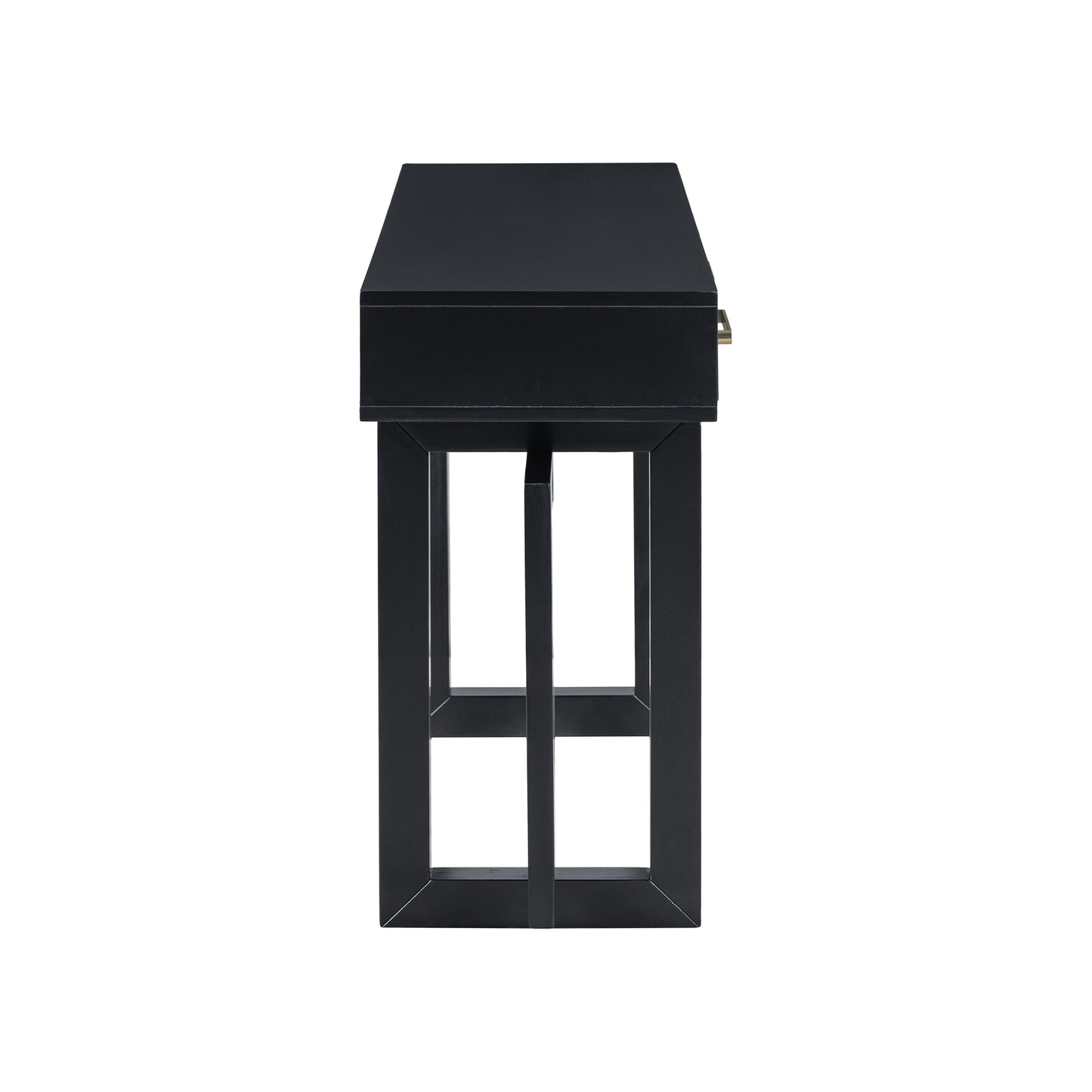 Black Artsy Console Table with Drawers - 57" Long