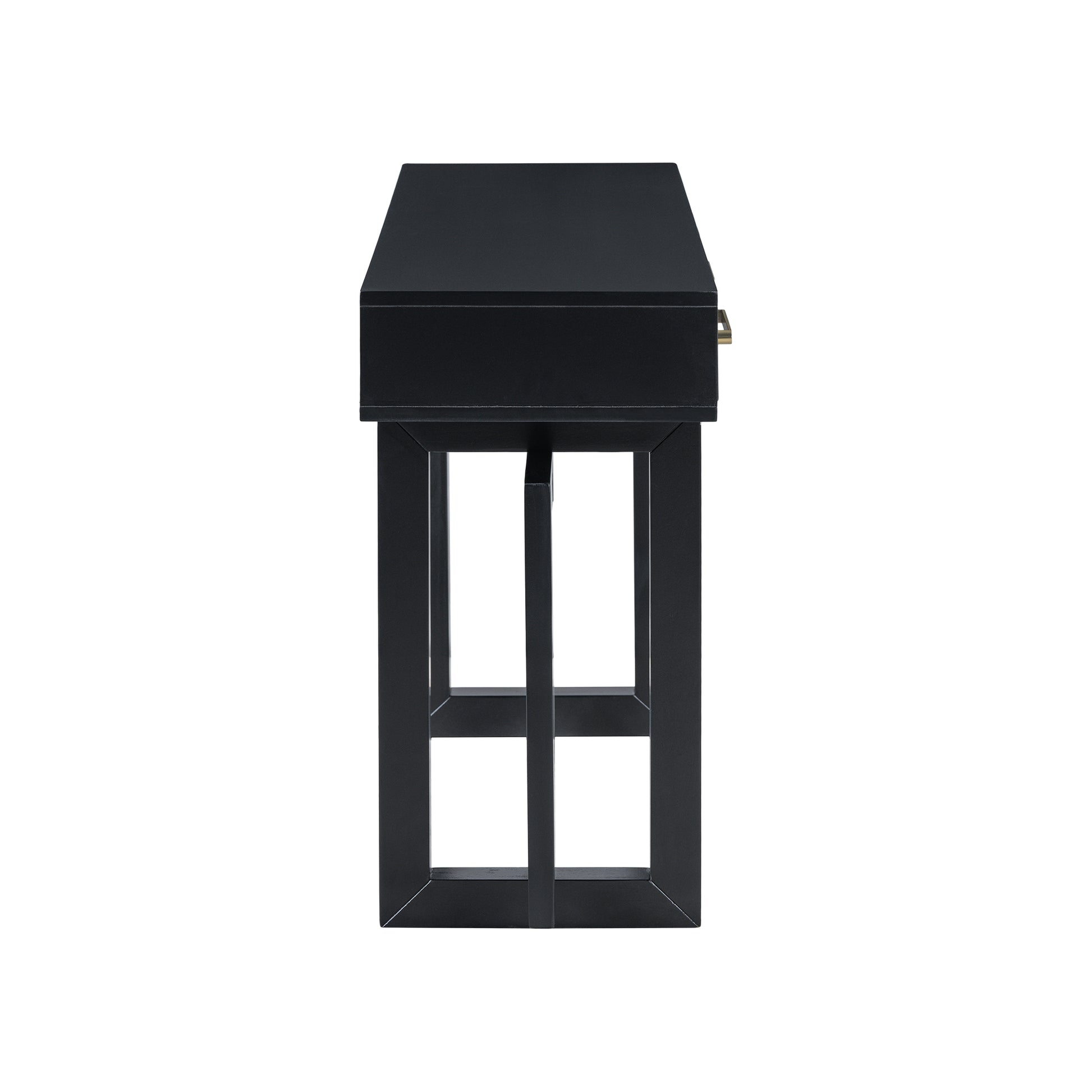 Black Artsy Console Table with Drawers - 57" Long