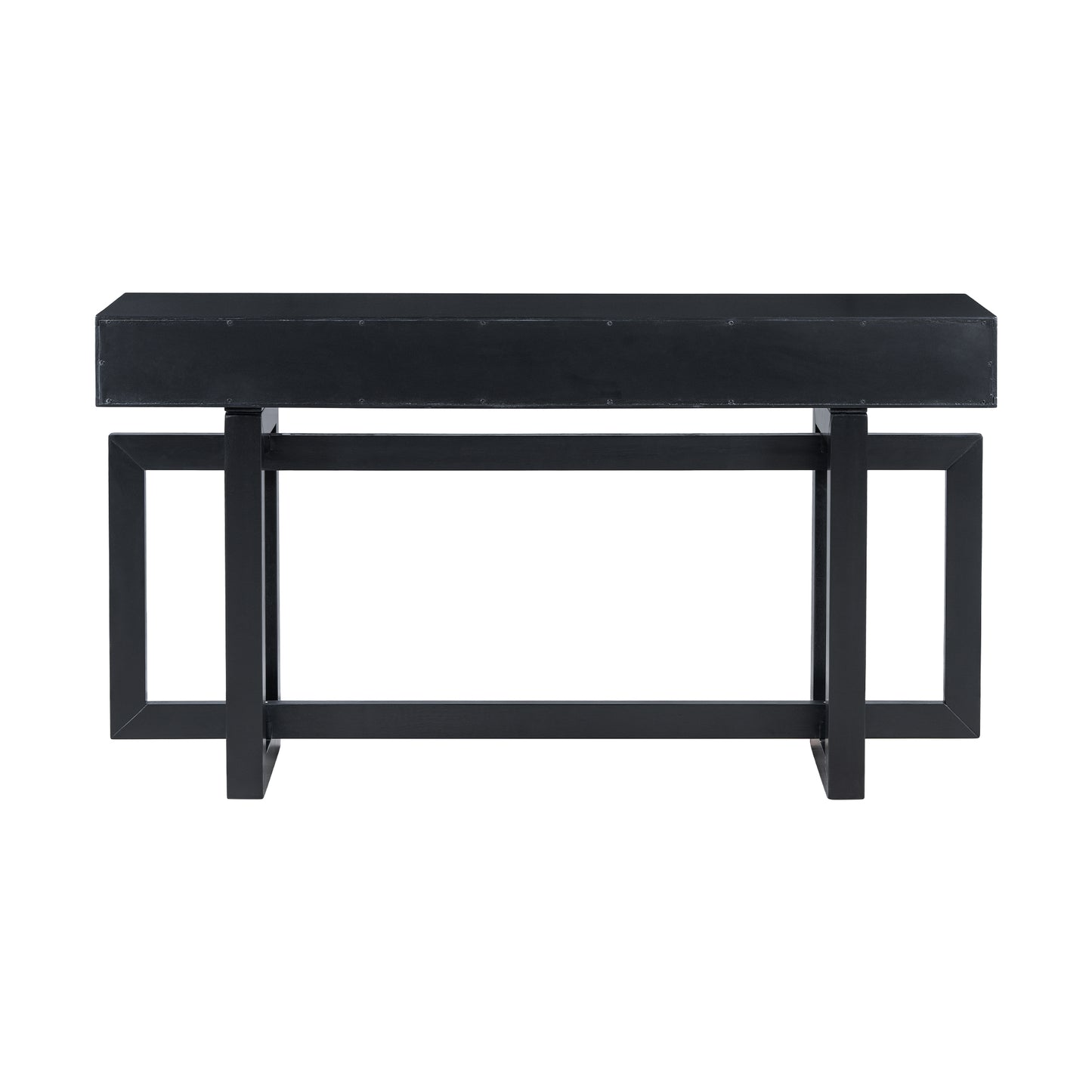 Black Artsy Console Table with Drawers - 57" Long