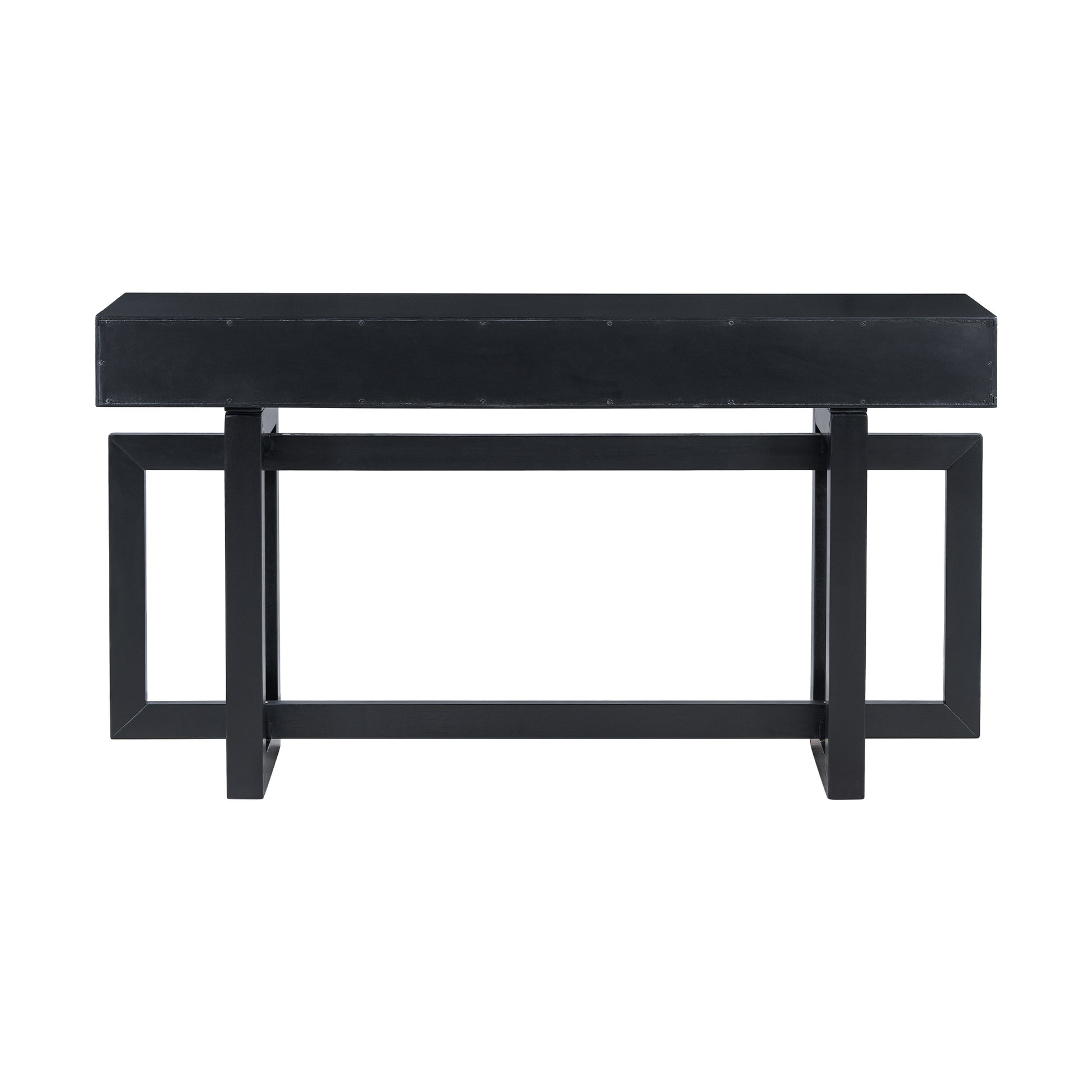 Black Artsy Console Table with Drawers - 57" Long
