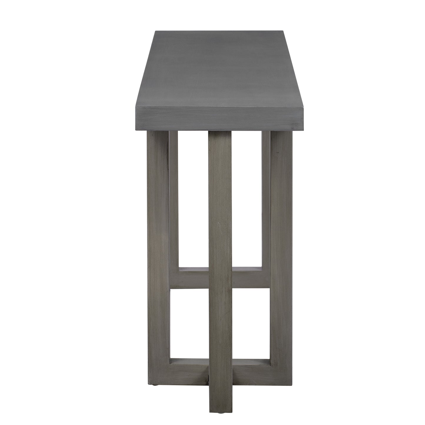 Geometric Console Table with Pine Legs for Entryway or Living Room