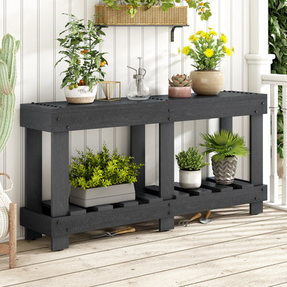 Vintage Entryway Table - Solid Wood & Storage