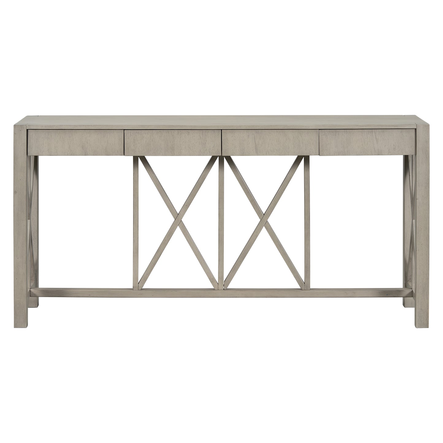 60 Inch Grey Acacia Console Table with Drawers