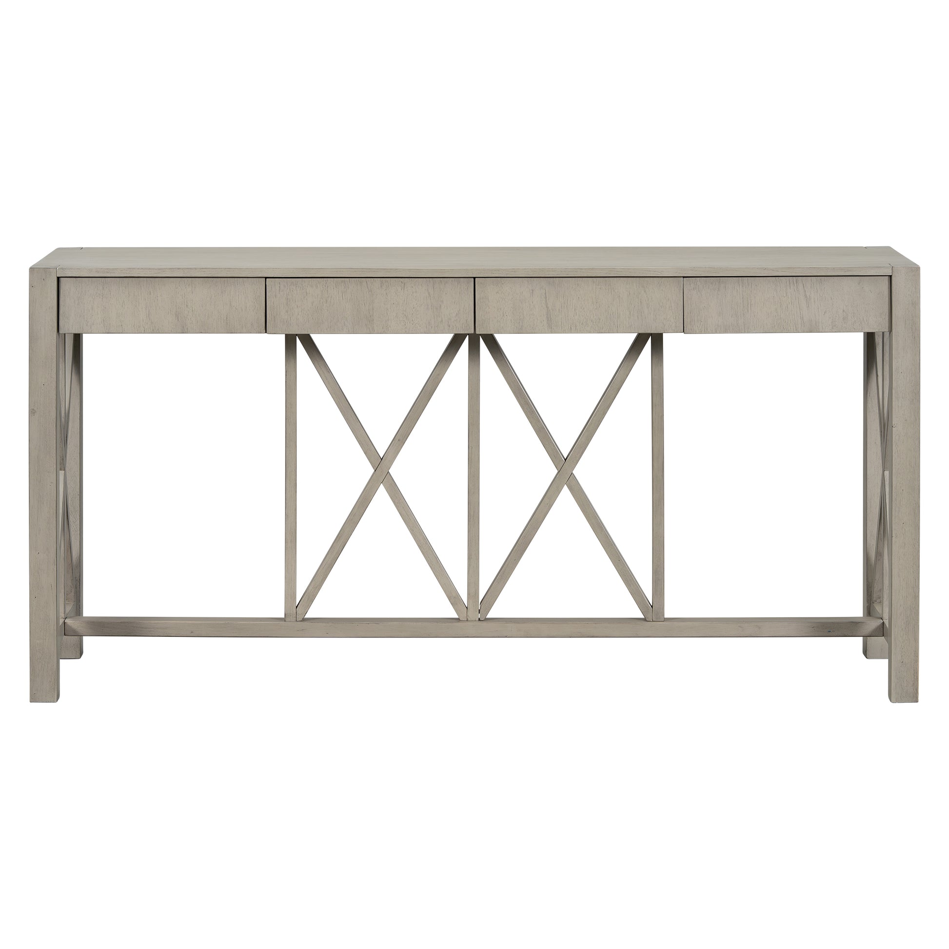 60 Inch Grey Acacia Console Table with Drawers