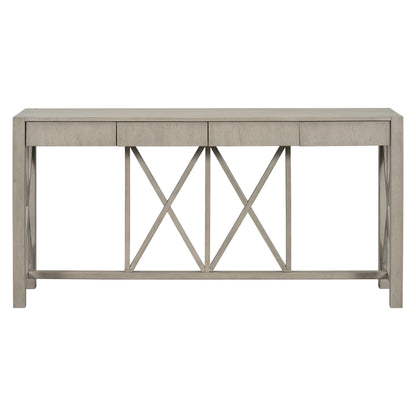 60 Inch Grey Acacia Console Table with Drawers