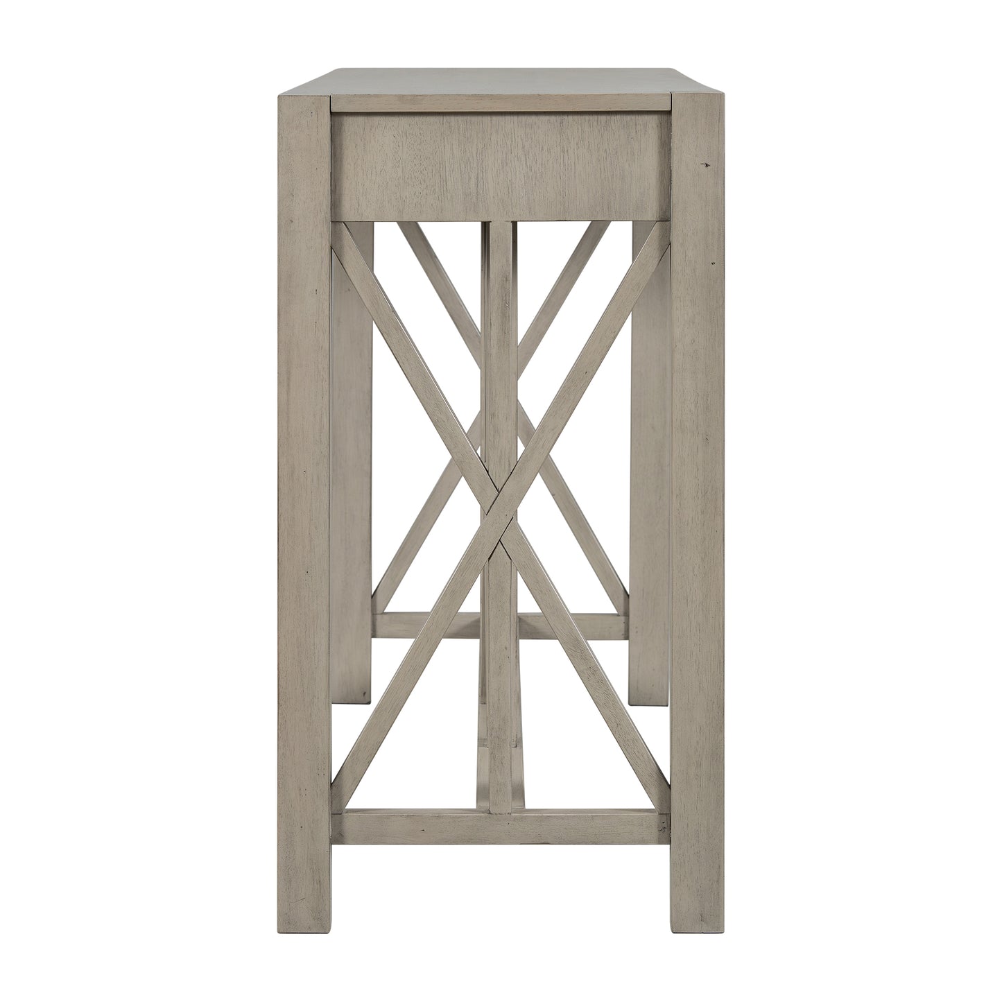 60 Inch Grey Acacia Console Table with Drawers
