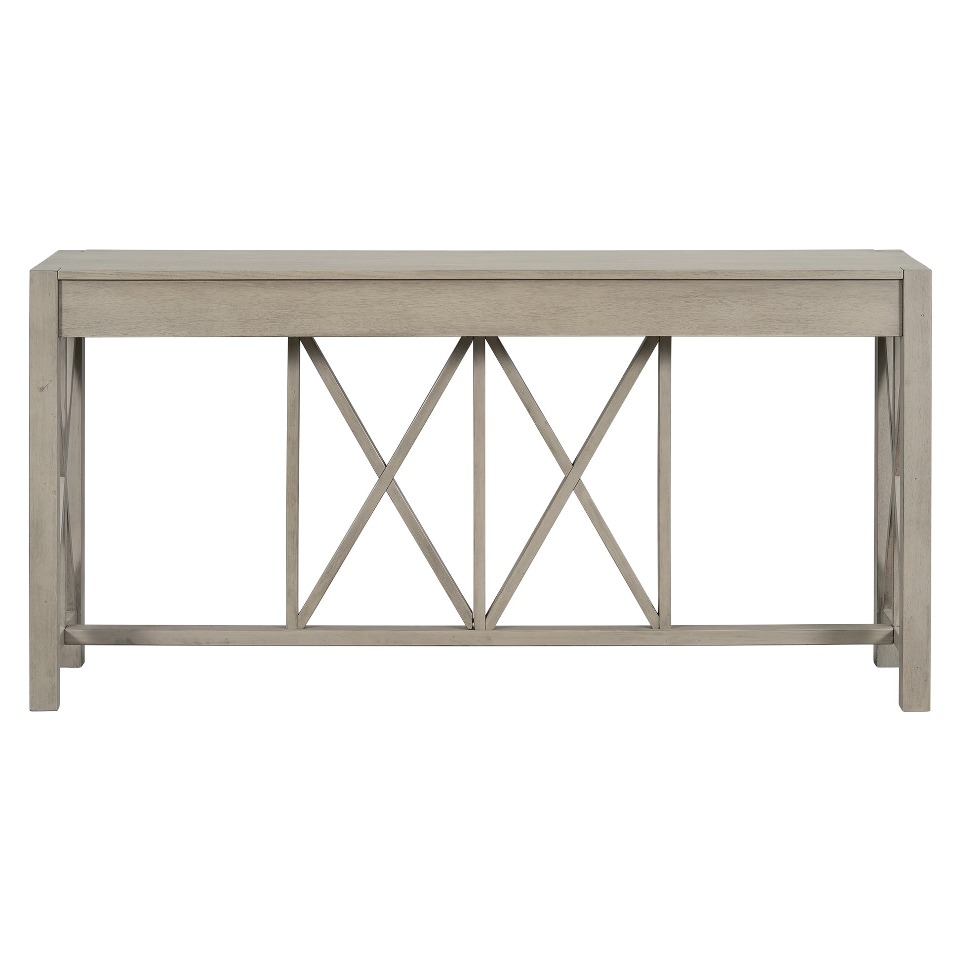 60 Inch Grey Acacia Console Table with Drawers