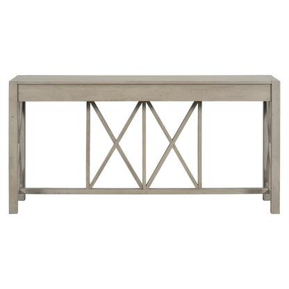 60 Inch Grey Acacia Console Table with Drawers