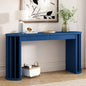 U_Style 59-inch Long Console Table With Oak Veneer Entryway Table With Vertical Ribbed Table Leg Minimalist Sofa Table With 2 Drawers for Entrance, Hallway, Living Room.