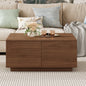 33.25" Square Coffee Table with 4 Drawers, Walnut (Old Sku: N735P277298D)