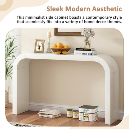 Cream White Console Table - 52" Modern Design for Living Room