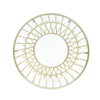 Golden Coffee Table - Glass & Metal Modern Design