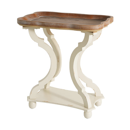 Natural White Firwood Accent Table - Square 24.25" H