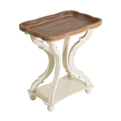 Natural White Firwood Accent Table - Square 24.25" H