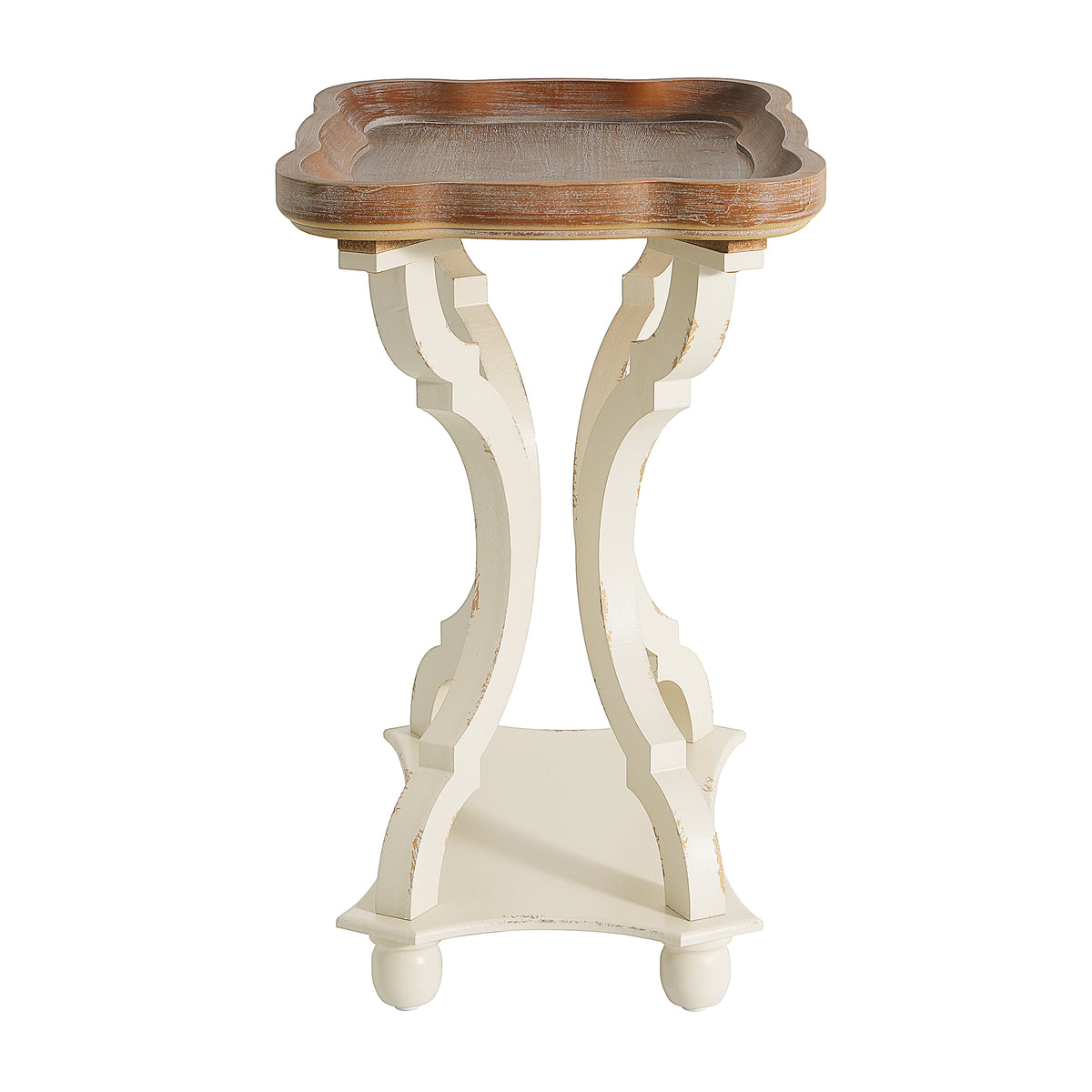 Natural White Firwood Accent Table - Square 24.25" H