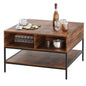 Farmhouse Flip Top Coffee Table with Storage – 31.5" Rustic Wood Grain Table, Hidden Storage Compartment for Living Room, Sturdy Metal Frame – Easy to Assemble & Clean