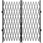 Double Folding Security Gate, 5.1' H x 10.2' W Folding Door Gate, Steel Accordion Security Gate, Flexible Expanding Security Gate, 360° Rolling Barricade Gate, Scissor Gate or Door with Keys