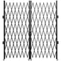 Double Folding Security Gate, 7.1' H x 12.5' W Folding Door Gate, Steel Accordion Security Gate, Flexible Expanding Security Gate, 360° Rolling Barricade Gate, Scissor Gate or Door with Keys