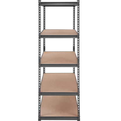 Heavy Duty 5-Tier Storage Shelving Unit - Black, 48"L x 24"W x 72"H
