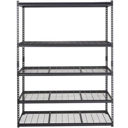 Storage Shelving Unit, 5-Tier Adjustable, 2000 lbs Capacity, Heavy Duty Garage Shelves Metal Organizer Wire Rack, Black, 60" L x 24" W x 78" H for Kitchen Pantry Basement Bathroom Laundry Closet