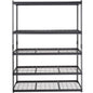 Storage Shelving Unit, 5-Tier Adjustable, 2000 lbs Capacity, Heavy Duty Garage Shelves Metal Organizer Wire Rack, Black, 60" L x 24" W x 78" H for Kitchen Pantry Basement Bathroom Laundry Closet