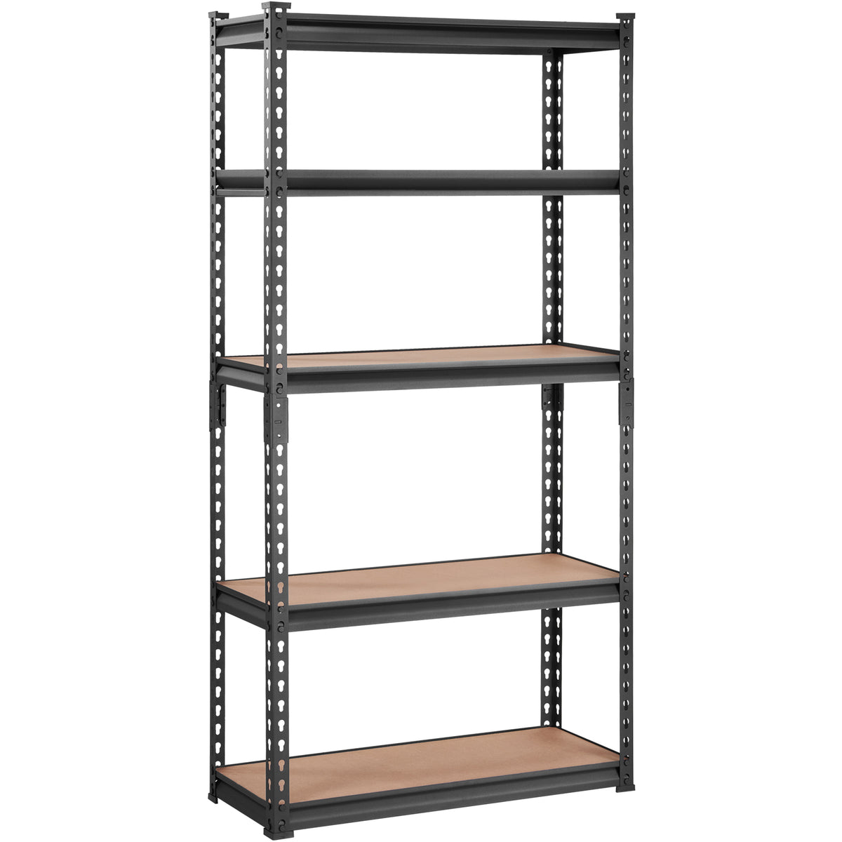 Heavy Duty 5-Tier Storage Shelving Unit - Black, 30"L x 12"W x 60"H for Living Room