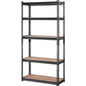 Storage Shelving Unit, 5-Tier Adjustable, 2000 lbs Capacity, Heavy Duty Garage Shelves Metal Organizer Utility Rack, Black, 30" L x 12" W x 60" H for Kitchen Pantry Basement Bathroom Laundry