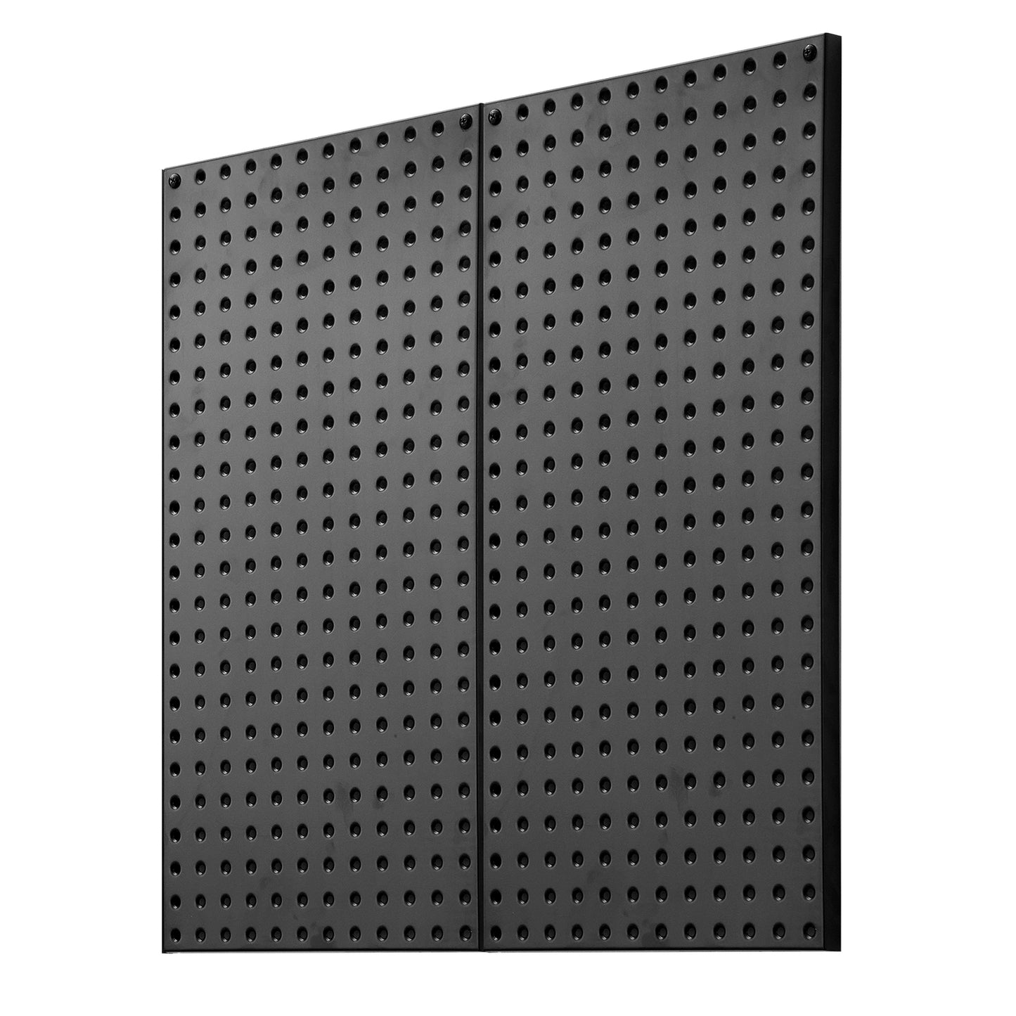 Black Steel Pegboard Panels - 24" x 12" Garage Tool Organizer for Living Room